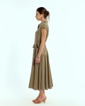 SIXDO Woven Flared Dress for Women